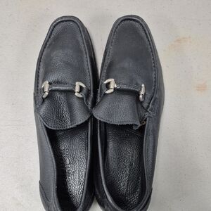 Men's Black Leather Loafers